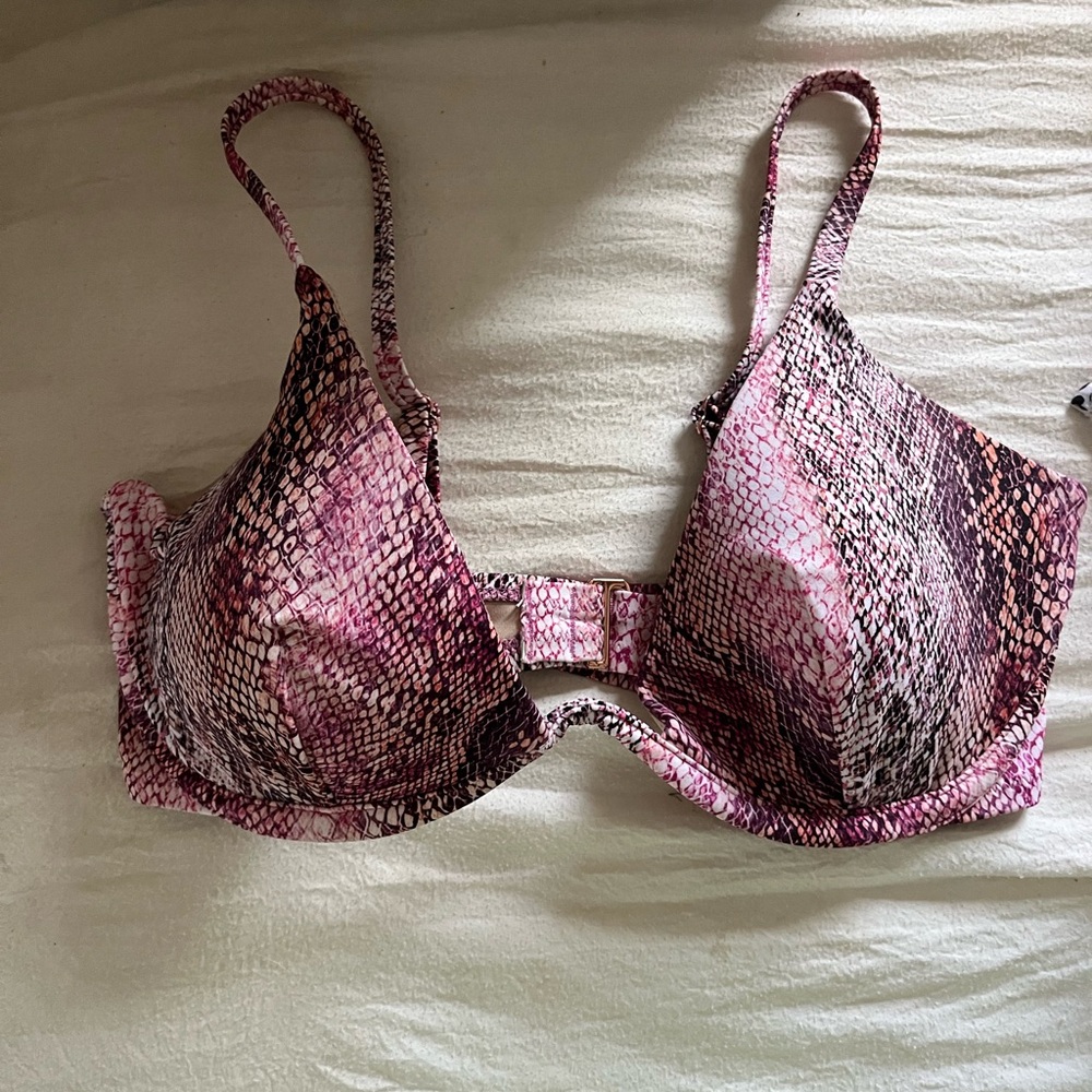 Shade & Shore Pink and Brown Bikini (NEVER WORN!)